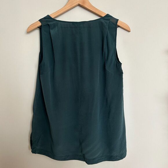 Madewell Composition Silk Tank - Dark Spruce - Picture 3 of 9